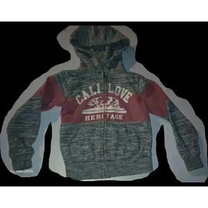 Reflex Kids hoodie Cali Love heritage full zip size 4 bear color block